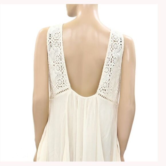Free People FREE-EST FREYA White Crochet Mini Dress Size S - Picture 5 of 9